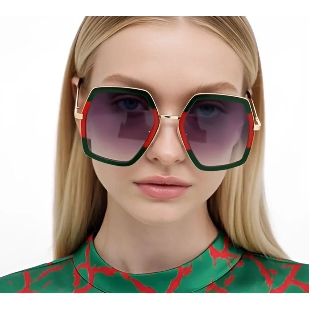 Oversized Sunglasses Women‎ Trendy Fashion Shades UV Protection Designer Style